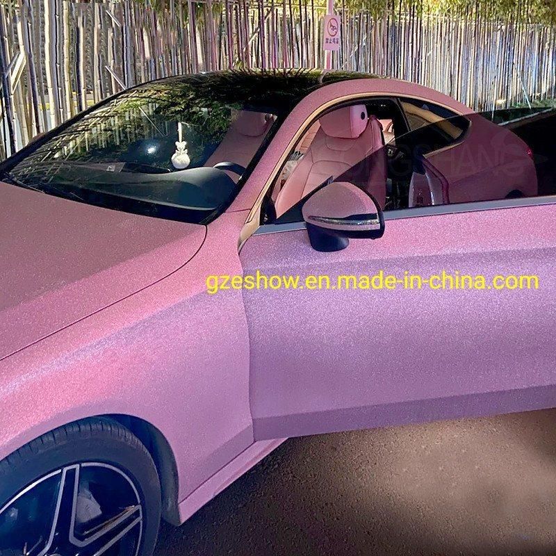 Diamond Glitter Pink Car Stickers Self-Adhesive Car Vinyl