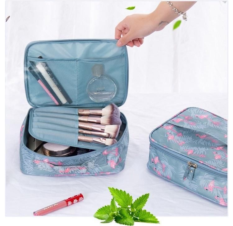 Waterproof Travel Makeup Case High Quality Oxford Women Cosmetic Bag Cheap Travel Toiletry Storage Bag with Handle