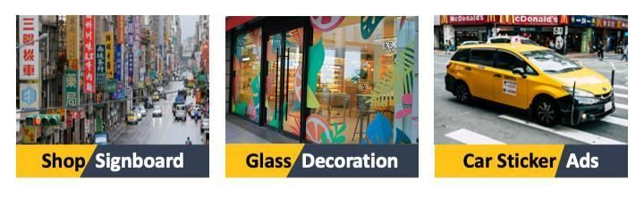 China Manufacturer Custom Printable Colorful Self Adhesive Vinyl in Hot Selling