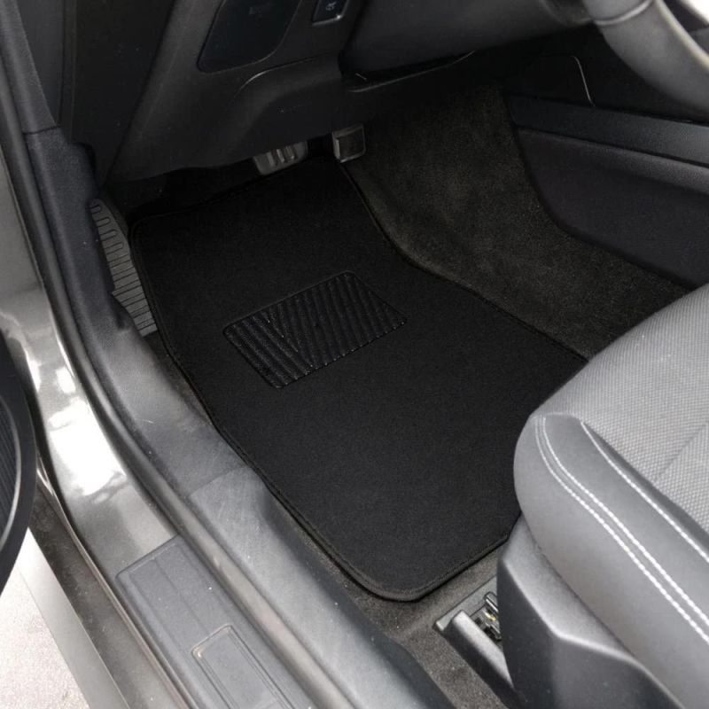 New Black Universal Carpet Floor Mat 4PC Heavy Duty Set