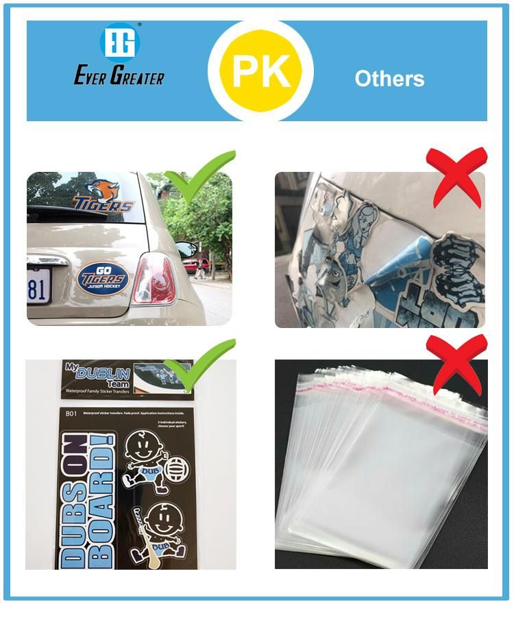 Eco Friendly Static Cling Film Sticker Printing Static Cling Pocket