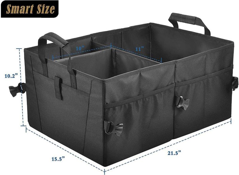 Multi Compartments Collapsible Portable Trunk Storage Car Accessories Organizer for Auto, SUV, Truck