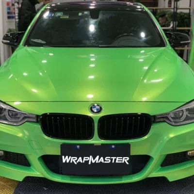 Tsautop 1.52*18m Super Gloss Magic Green Color Shift Car Wrap Vinyl Auto Paint Protect Car Wrap Film