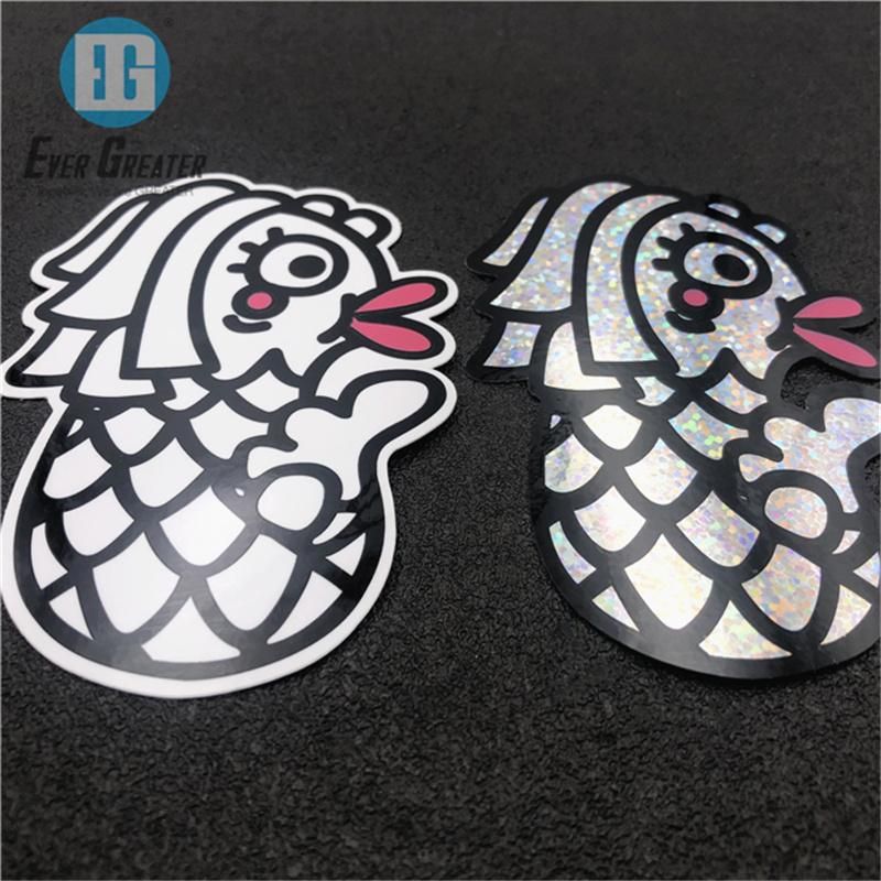 Custom Design Waterproof Hologram Die Cut Vinyl Film Stickers Laser Pet Adhesive Logo Hologram Sticker