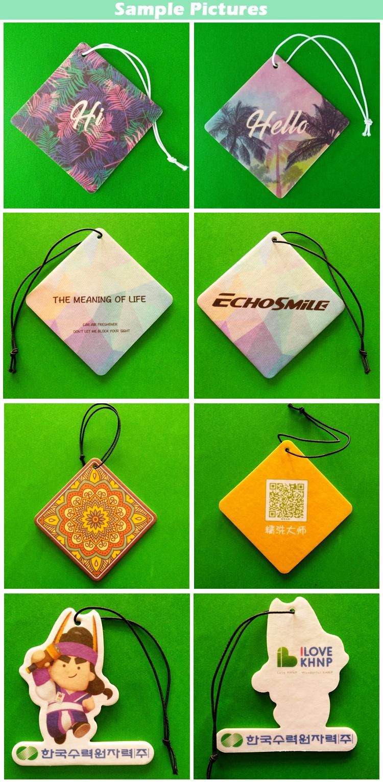 Absorbent Paper Air Freshener Fragrance Longlasting&Non Toxic Advertising Promotional Paper Car Air Freshener