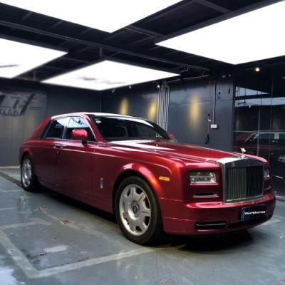 Tsautop 1.52*18m Super Gloss Metallic Soul Red Vinyl Wraps Car Body Wrapping Film