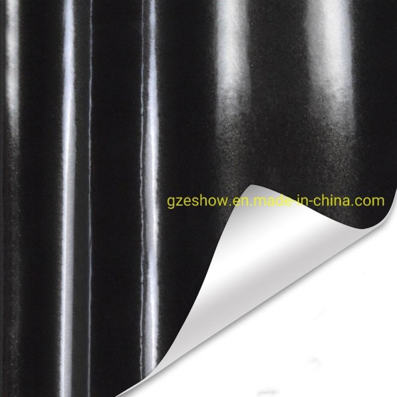 Glossy Metallic Black Car Body Wrapping Vinyl Film