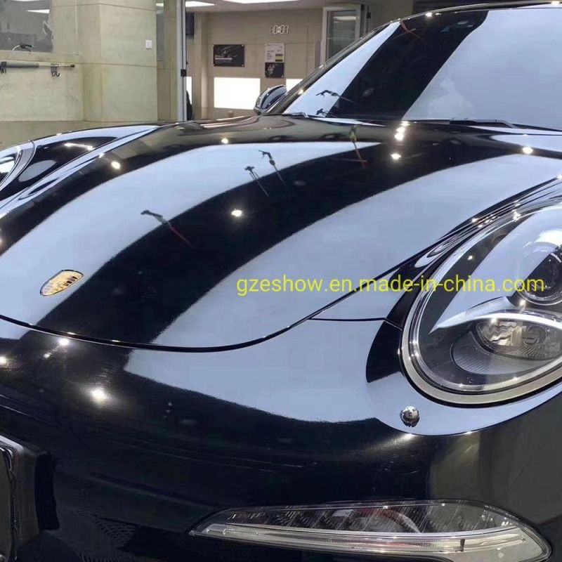 1.52*18m Air Bubble Free Super Glossy Crystal Black Car Wrap Film