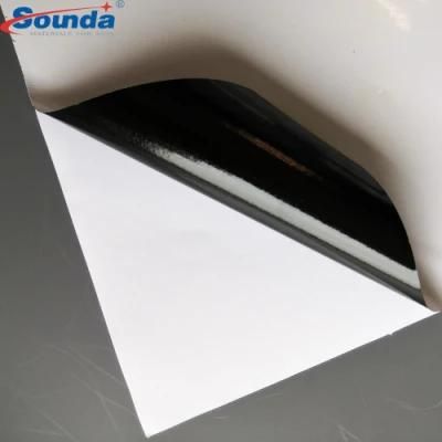 Removable Self Adhesive Black Back Vinyl Roll PVC Sticker