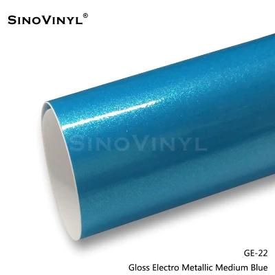 SINOVINYL Gloss Electro Metallic Double Casting Car Wrap Vinyl Auto Color Change Wrap Film