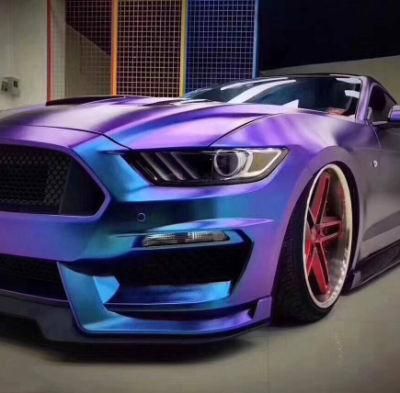 Onids 1.52*18m Car Wrap Air Release Magic Purple Blue Chameleon Lightning Film Vinyl Sticker