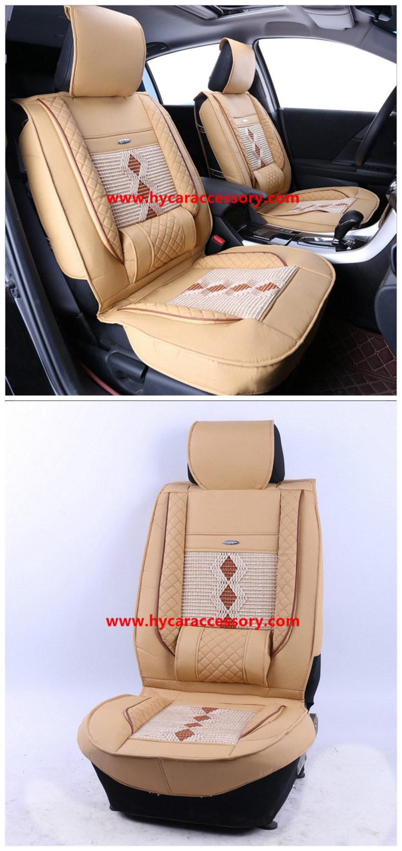 Car Accessories Car Decoration Cushion Universal Black Ice Silk PU Leather Auto Car Seat Cover