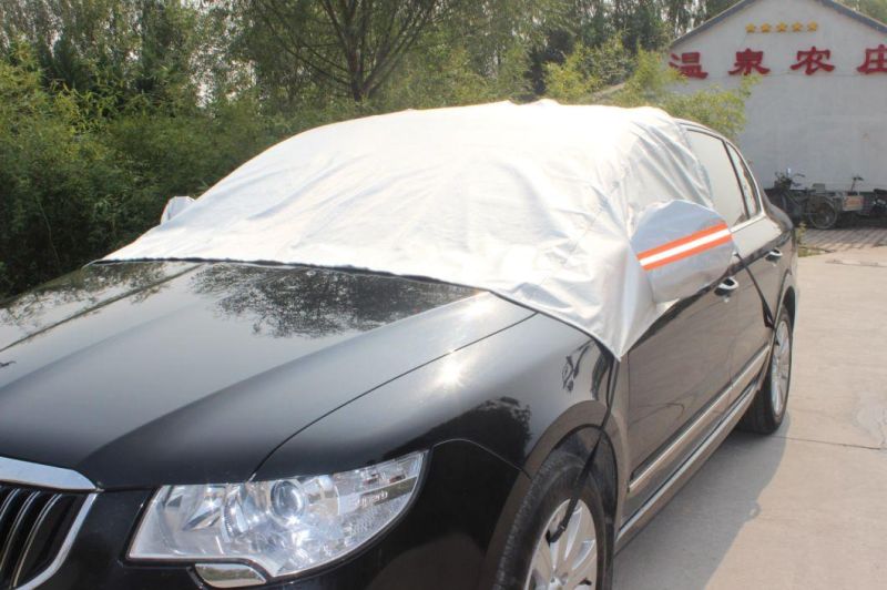 Ultrasonic Composite Technology Aluminium PEVA&Ppcotton Keep Warm Front Windshield Sun Shade SUV Snow Protection Car Cover