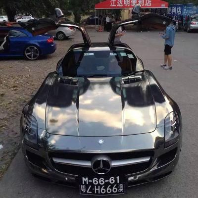 Tsautop 1.52*18m High Stretchable Mirror Chrome Car Vinyl Wraps Car Body PVC Film