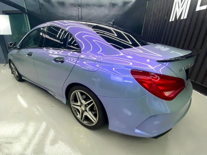 Magic Candy Color Flip Grey Purple Car Wrap Vinyl Film Chrome