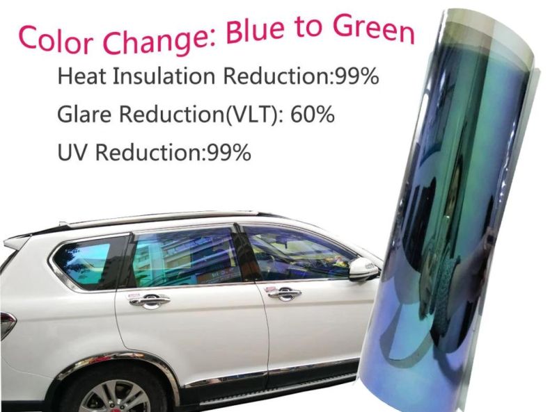 Purple to Blue Chameleon Car Window Reflective Tint Film