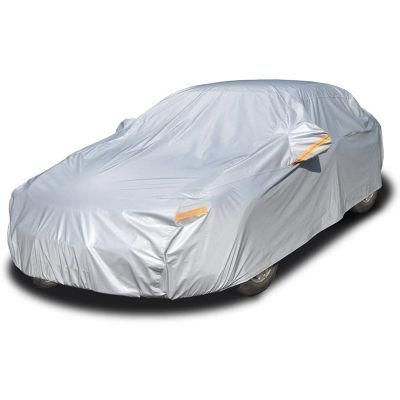 Car Cover Waterproof All Weather for Automobiles Outdoor Full Cover Rain Sun UV Protection with Zipper Cotton