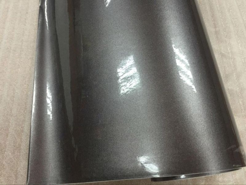 Glossy Metallic Carbone Gray Car Wrap Film for Vehicle