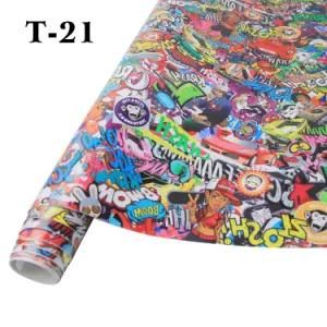 High Quality 1.52X30m PVC Material Printing Design Bomb Vinyl Film Car Wrap Paper