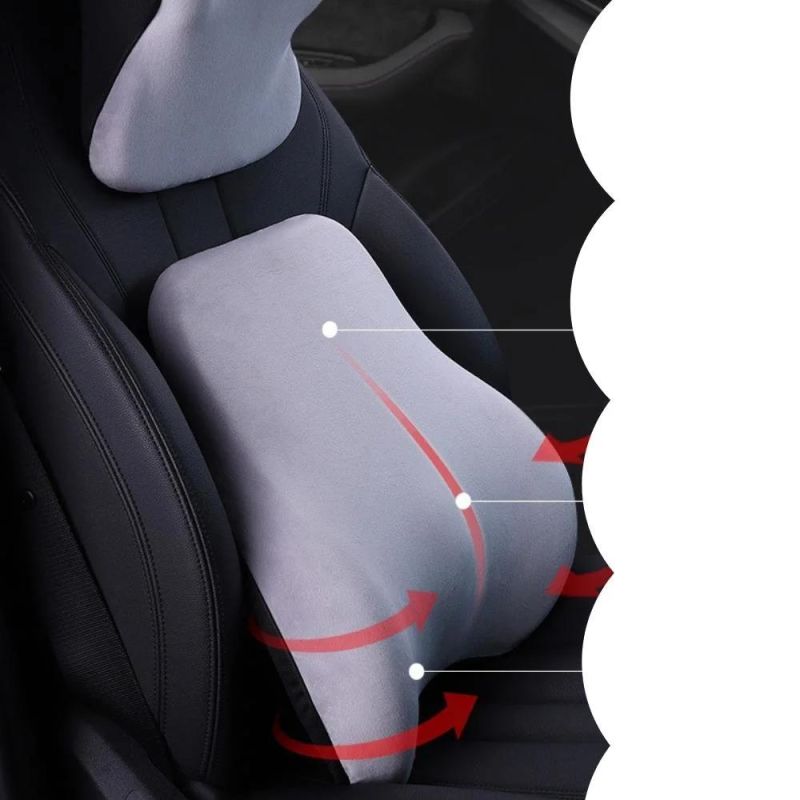 Car Washable Accessories Cover Travelgate Car Foam Headrest Neck and Lumbar Backrest Wyz19735