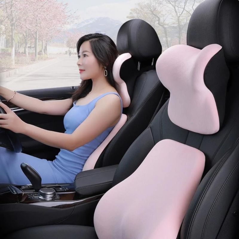 Car Washable Accessories Cover Travelgate Car Foam Headrest Neck and Lumbar Backrest Wyz19735