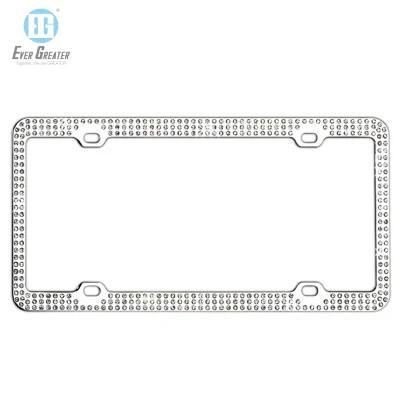 Custom Designer Diamond Metal License Plate Frame