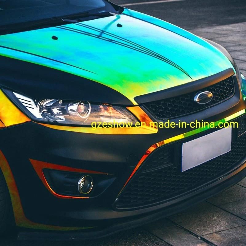 Rainbow Mirror Chrome Green Car Vinyl