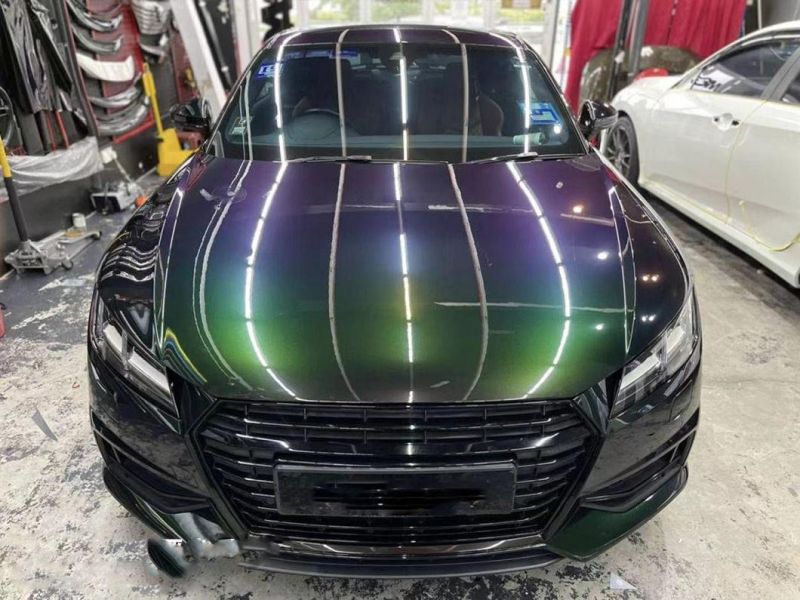 Super Color Changing Car Color Changing Devil Green PVC Car Film