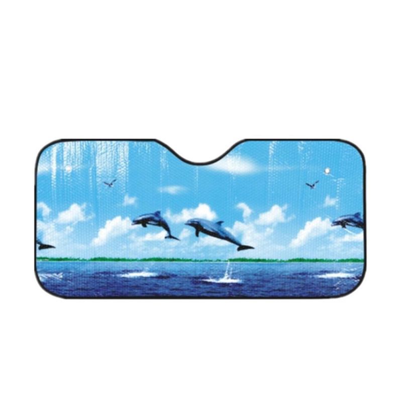 Generic Double Layer Cartoon Aluminum Foil Car Windows Sunshade