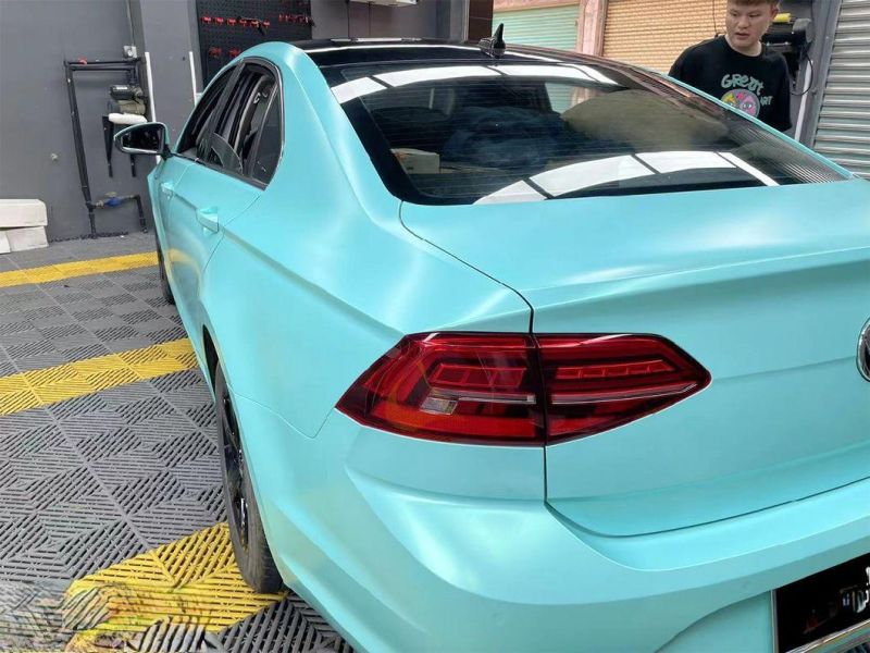 Satin Metallic Tiffany Blue Vinyl Wrap Film Car Sticker