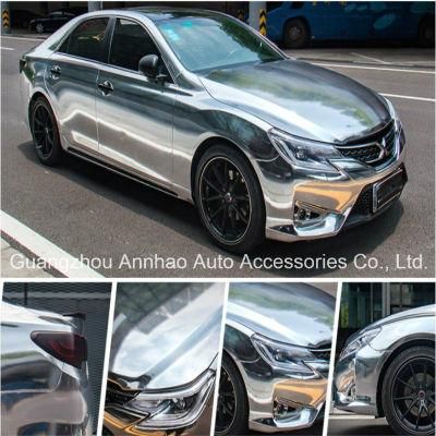 1.52*18m High Quality Stretchable Mirror Chrome Vinyl with Air Release