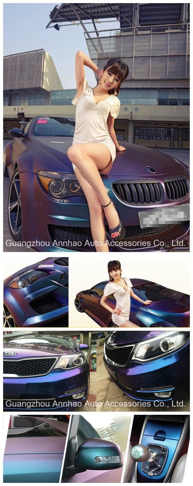 Car Body Color Changing Film Carbon Fiber Chameleon Vinyl Wrap