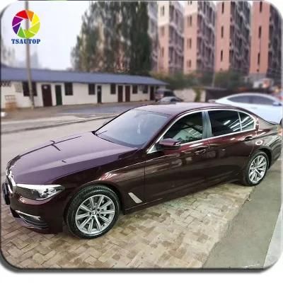 Super Gloss Metallic RoHS Certificate Blcak Rose Car Wrapping Film