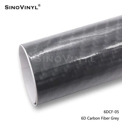 SINOVINYL Carbon Fiber Sticker 6D Removable Glue Waterproof High Flexible Polymeric PVC Film