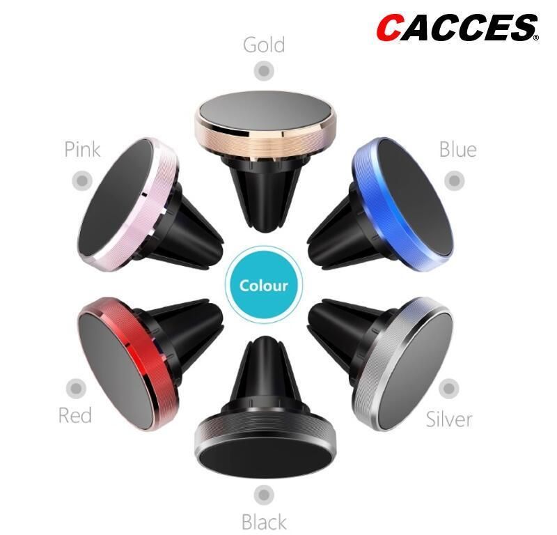 Cacces Magnetic Car Phone Holder Super Magnet Car Phone Mount Black Red Rose Silver Gold Air Vent Car Mount Universal Best Seller Cheap High Quality E002pm