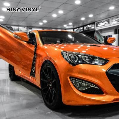 SINOVINYL Gloss Chrome Car Vinyl Factory Auto Body Sticker Protection Scratch Car Wrap Film