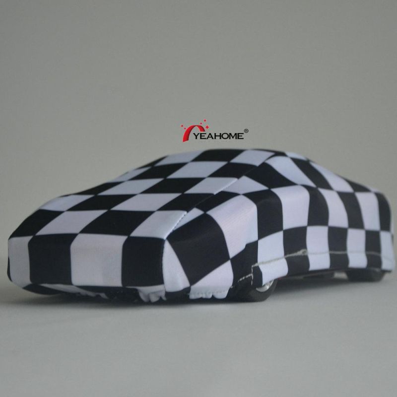 Classic Checks Printed Design Dust-Proof Sedan Indoor Car Cover