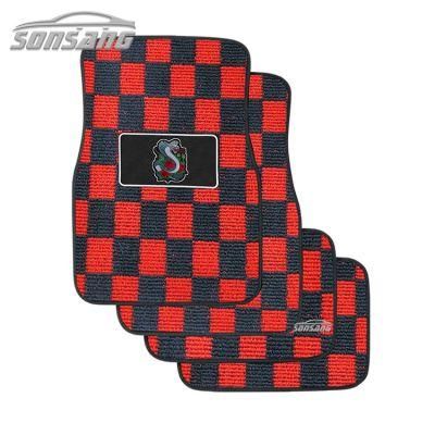 Universal Checker Car Floor Mat Carpet Right Hand Drive