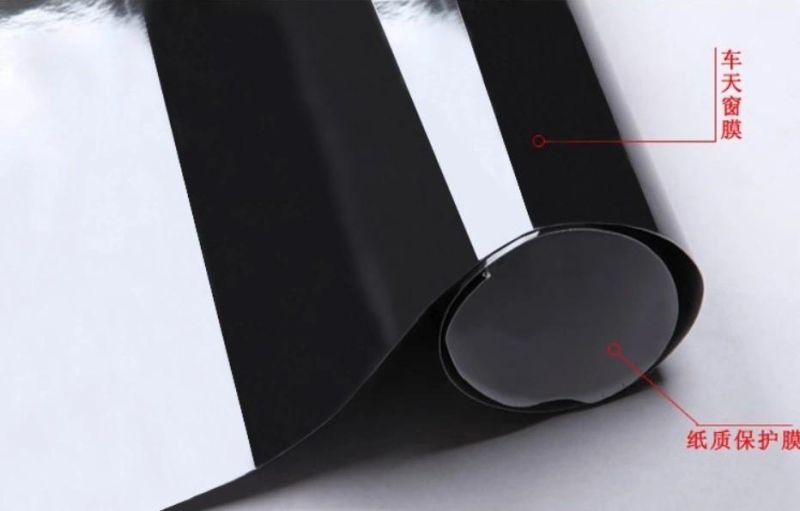 1.35*15m Black High Glossy Sticker Car Roof Protection Film