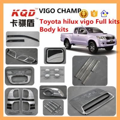 for Toyota Accessories Full Body Kit Parts Toyota Hilux Roof Rack Auto Sun Visor Hilux Fender Flares Chrome Trim Full Set Pickup Truck