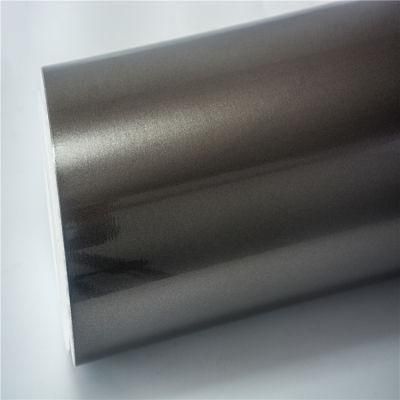 Glossy Metallic Brown Gray Vinyl Wrap Sticker Car Film