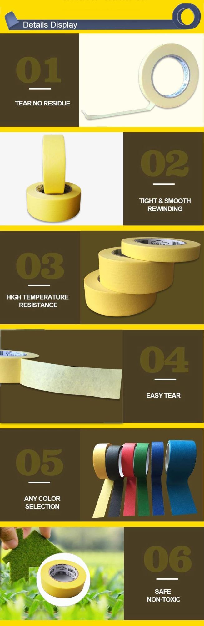 Automotive Masking Tape Manufactured in China Good Quality