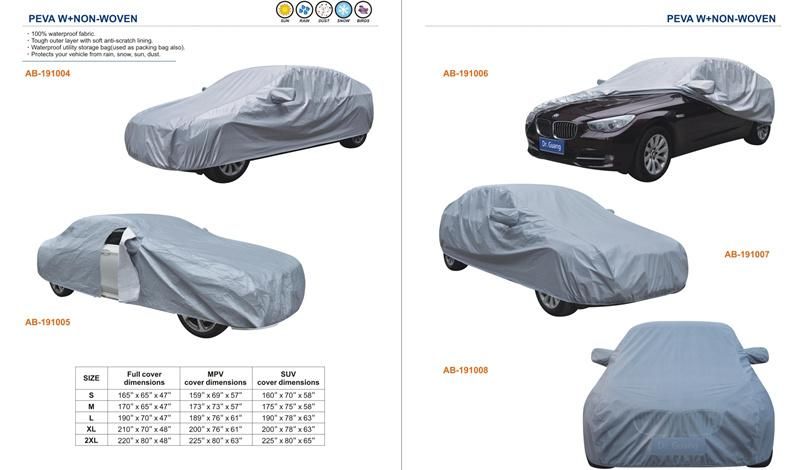 PEVA Non-Woven Car Cover UV Snowproof Waterproof Protection Full Car Covers