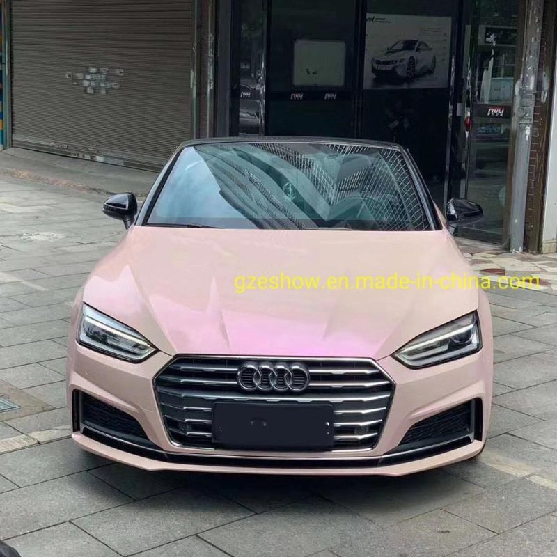 Gloss Metallic Magic Pink Color Shift Car Wrap