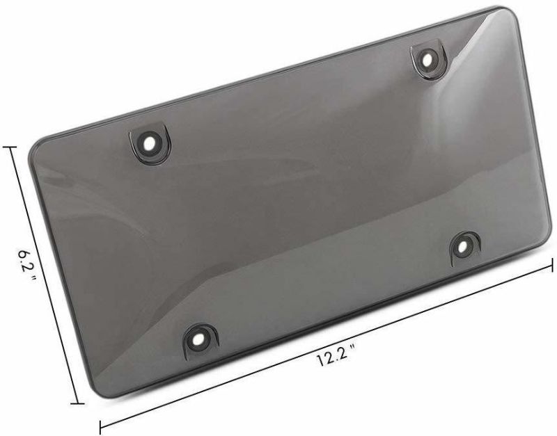 Hot Sellers 2-Pack Smoked Tinted License Plate Cover Shields Frame