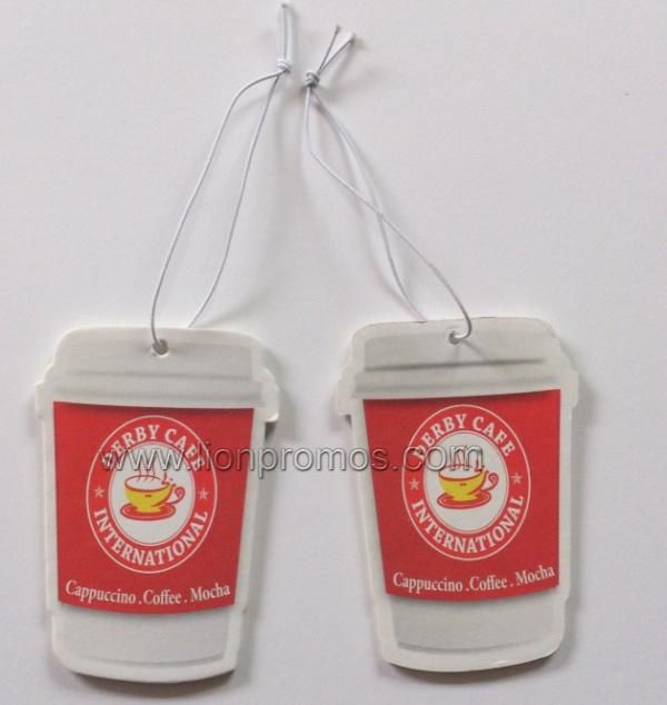 Custom Shape Trade Show Giveaways Paper Air Freshener