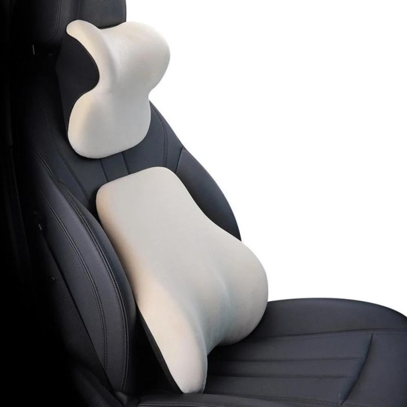 Car Washable Accessories Cover Travelgate Car Foam Headrest Neck and Lumbar Backrest Wyz19735