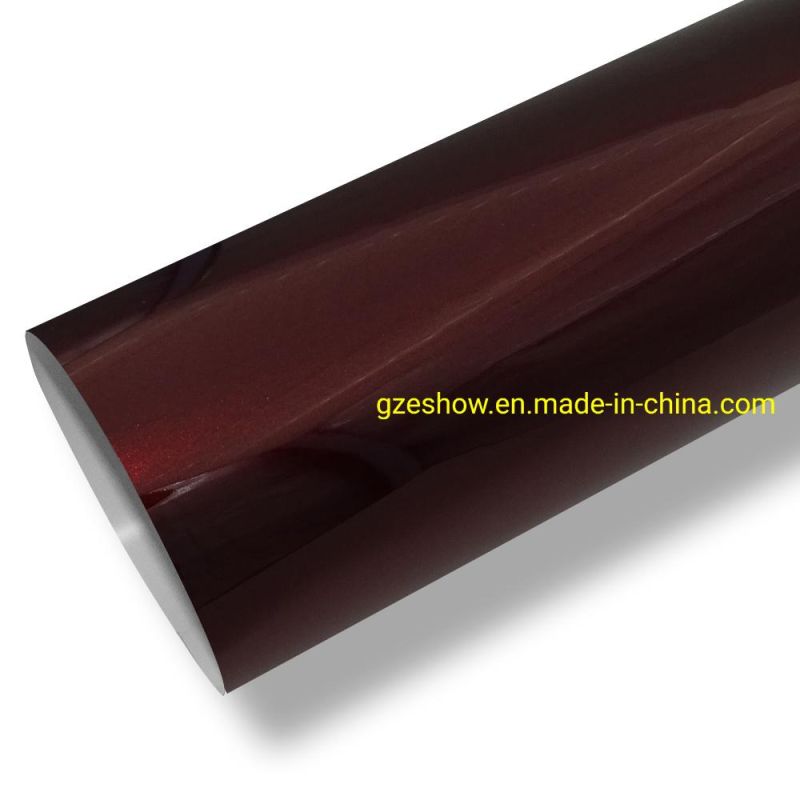 Super Gloss Metallic Midnight Dark Red Vinyl Wrap