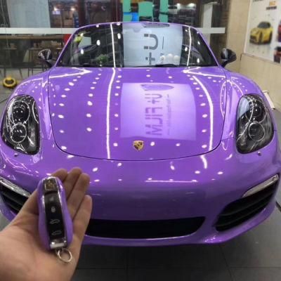 Tsautop 1.52*18m Magic Gold Purple Car Body Sticker Vinyl Wrap