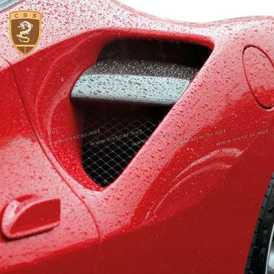 Newest Dry Carbon Fiber Rear Fenders Side Air Vents Intake Flaps for Ferrari 488